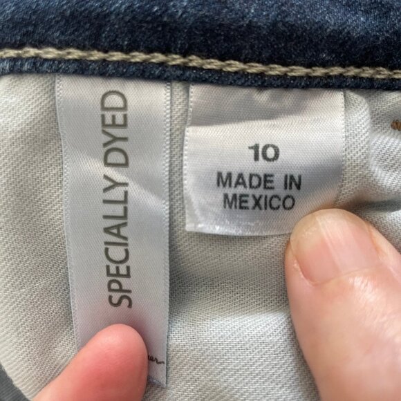 Eddie Bauer Slightly Curvy Fit 5 Pocket Med Wash Denim Jean Shorts Blue Sz 10 - Picture 9 of 12